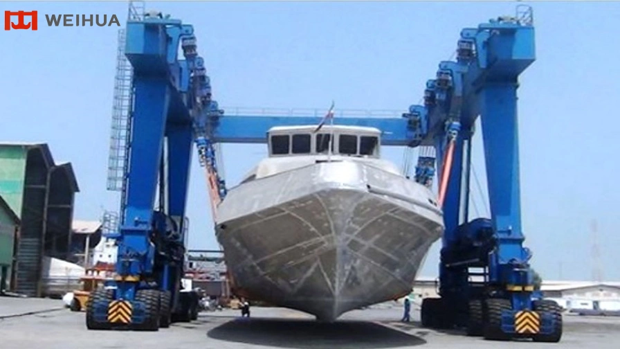 Boat and Yacht Handling Crane - Recommended lifting model for Yacht marinas, shipyards, leisure boat docks, vessel launching and daily docking transfer scenarios