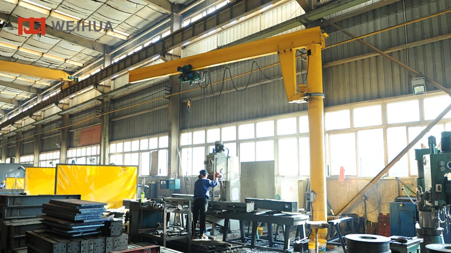 Free-Standing Jib Crane - Recommended lifting model for Independent workshop zones, processing stations and flexible local material handling areas