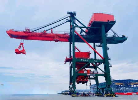 WEIHUA Delivers 2500 t/h Bridge Grab Ship Unloader